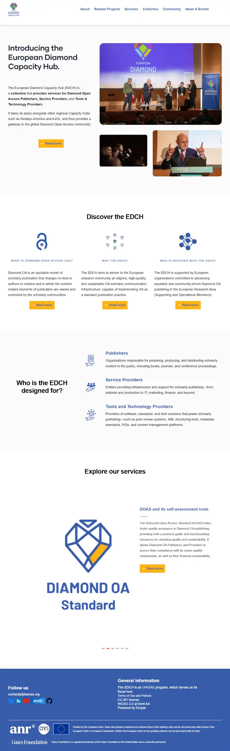 Σχεδιασμός & Κατασκευή Ιστοσελίδων του European Diamond Capacity Hub