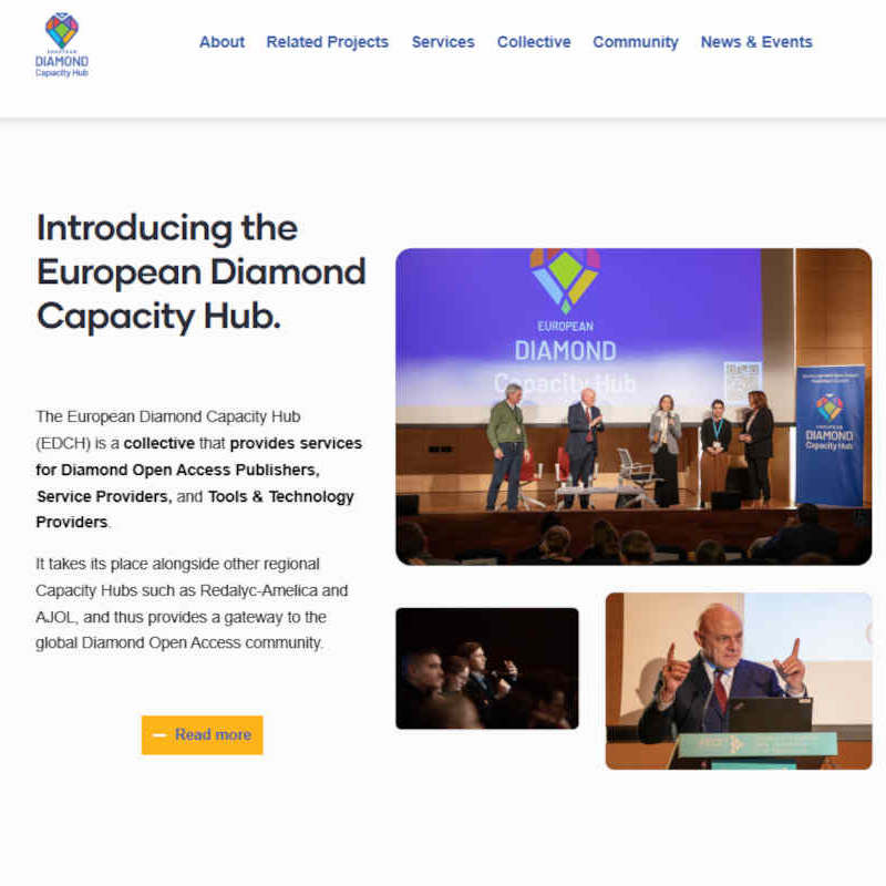 Σχεδιασμός & Κατασκευή Ιστοσελίδων του European Diamond Capacity Hub