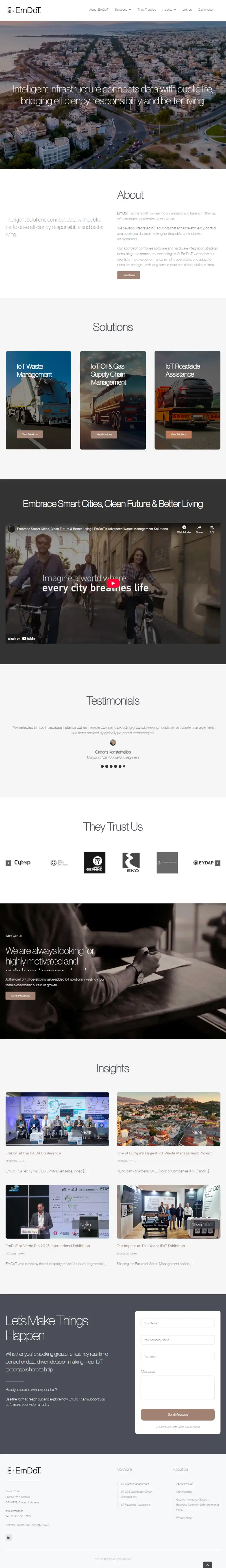 Σχεδιασμός & Κατασκευή Iστοσελίδας Εταιρείας EmDoT