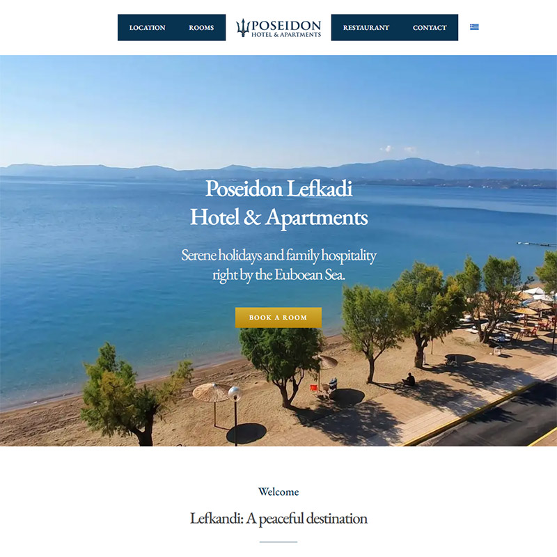 Design & Development of the Poseidon Hotel Website